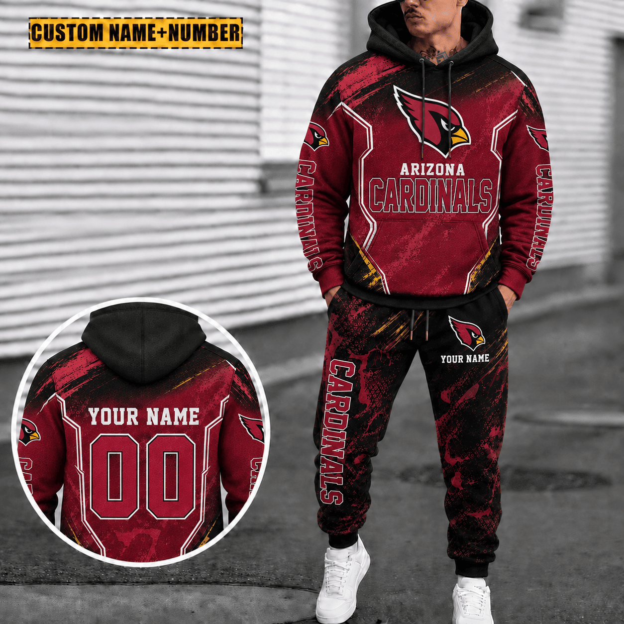 Arizona Cardinals Personalized Combo Hoodie And Sweatpants Gift For Fan VAN3134