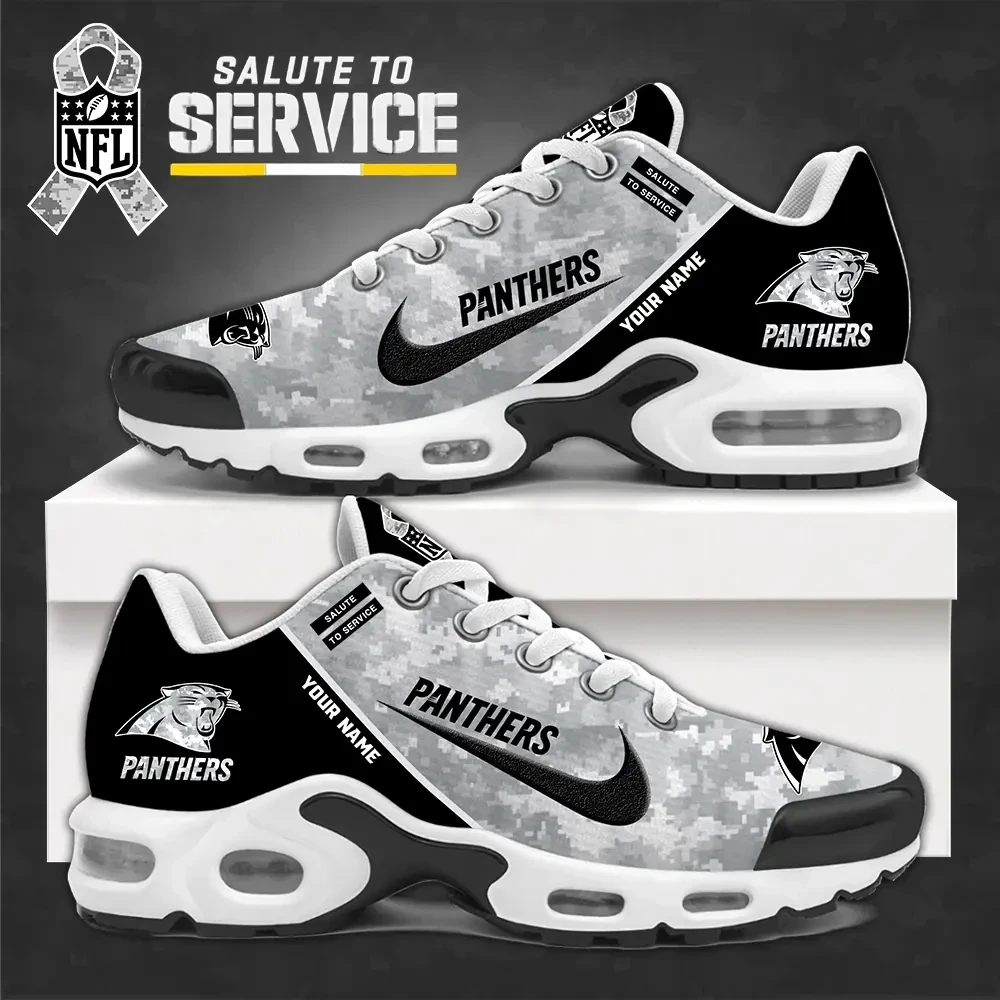 SPTBGTN537-Carolina Panthers Personalized Plus T-N Youth Sneakers