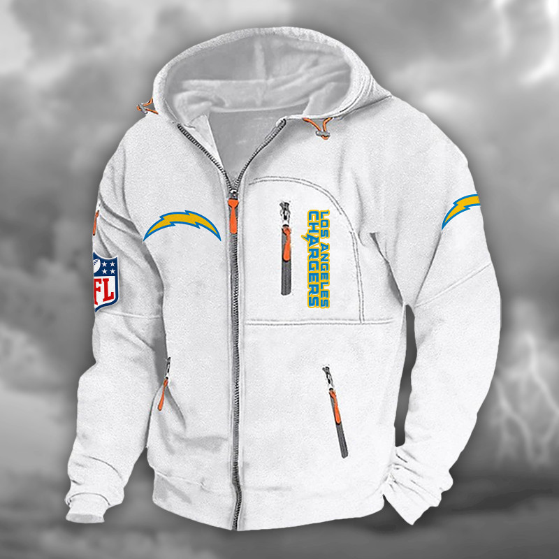 Los Angeles Chargers DMCD0669 Hooded Cardigan Jacket