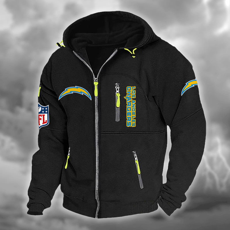 Los Angeles Chargers DMCD0669 Hooded Cardigan Jacket