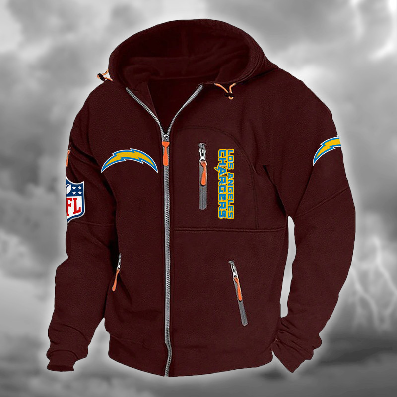 Los Angeles Chargers DMCD0669 Hooded Cardigan Jacket