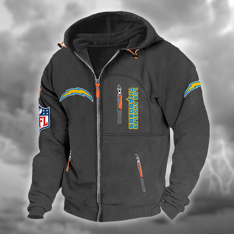 Los Angeles Chargers DMCD0669 Hooded Cardigan Jacket