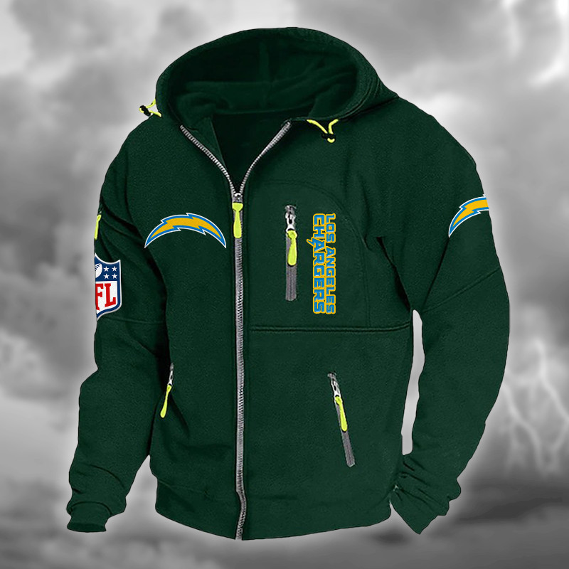 Los Angeles Chargers DMCD0669 Hooded Cardigan Jacket