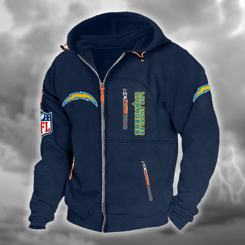 Los Angeles Chargers DMCD0669 Hooded Cardigan Jacket