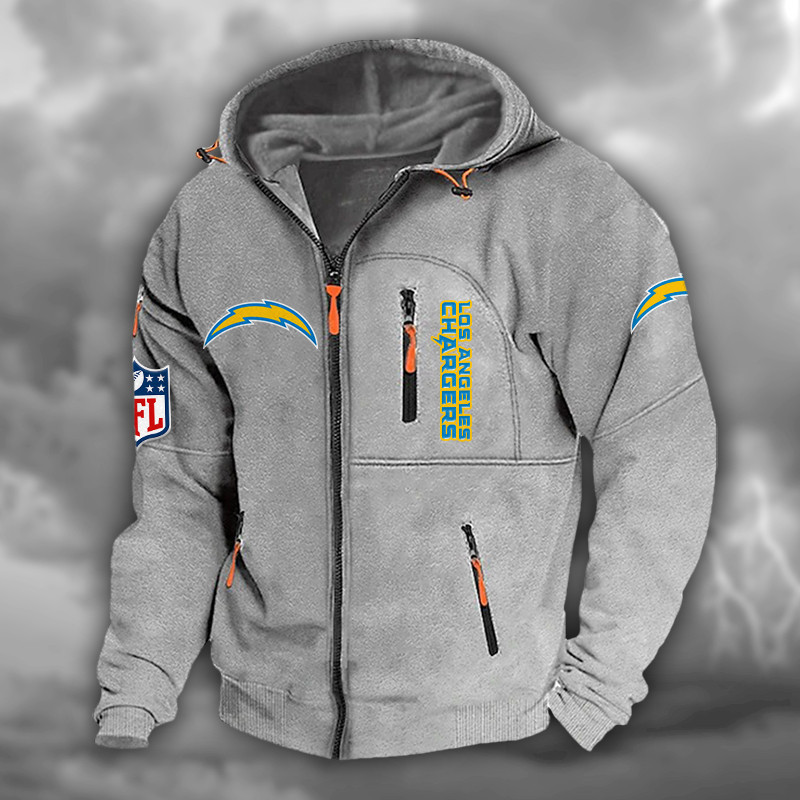 Los Angeles Chargers DMCD0669 Hooded Cardigan Jacket