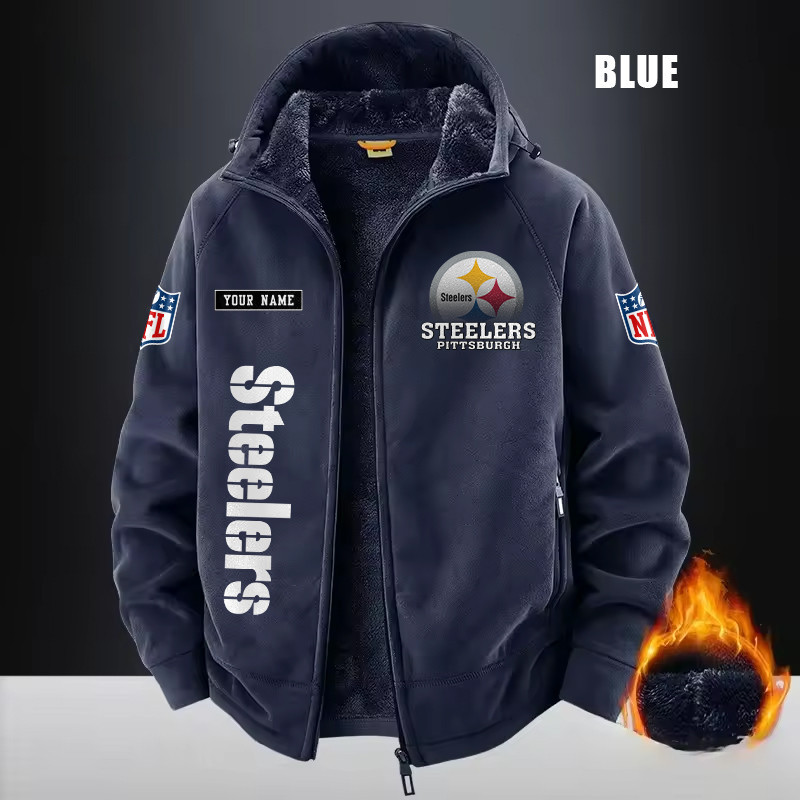 Pittsburgh Steelers Fleece Fashion Hooded Jacket Outdoor SPTFFHJ027