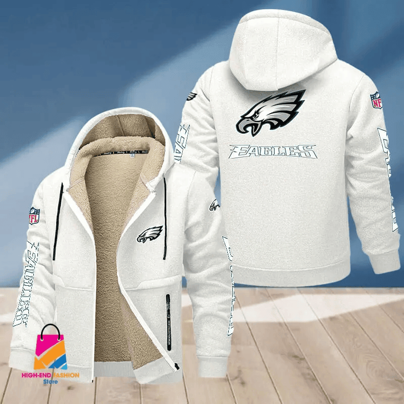 Philadelphia Eagles Multicolor Premium Thick Zip-Up Hoodie ANZTZH026