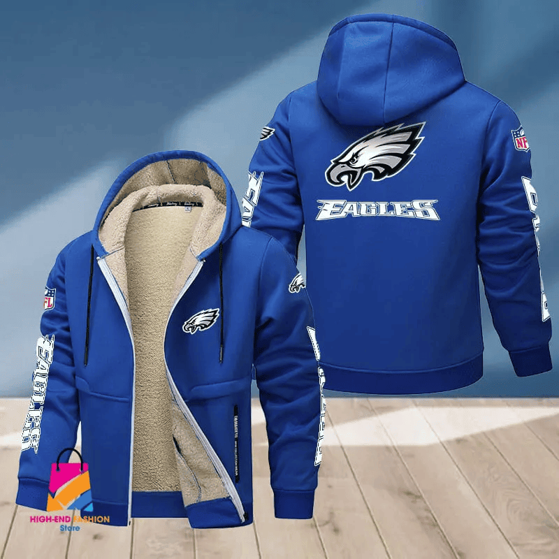 Philadelphia Eagles Multicolor Premium Thick Zip-Up Hoodie ANZTZH026