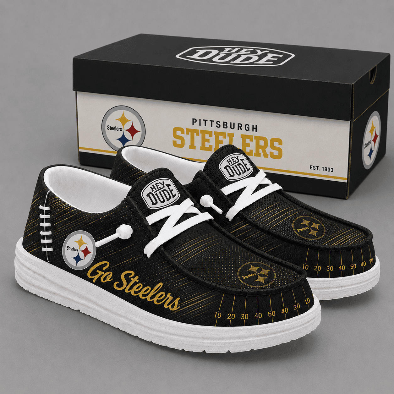 Pittsburgh Steelers | Premium NFL Football Field Fan Loafer Shoes - VA33019