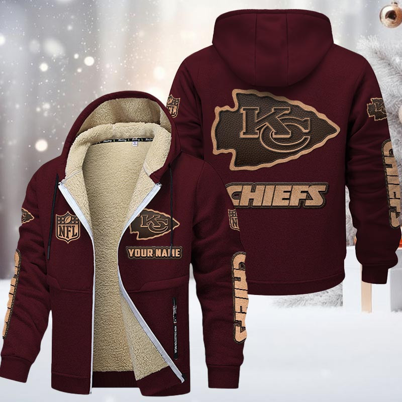 Kansas City Chiefs DMTZ0853 Premium Sherpa-Lined Winter Hoodie – Personalized Edition