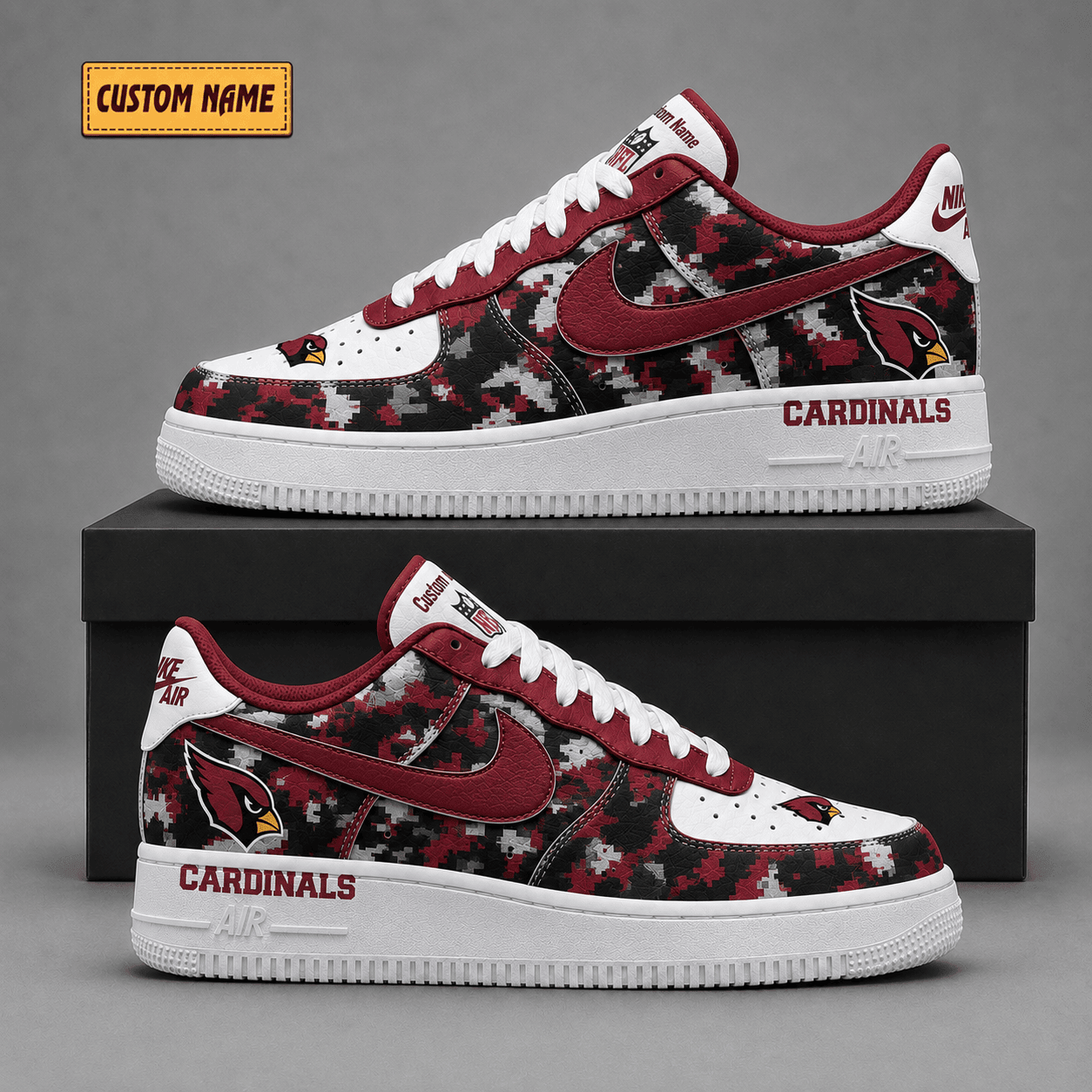 Arizona Cardinals | Premium NFL Fear The Team AF1 Sneakers - VA38837