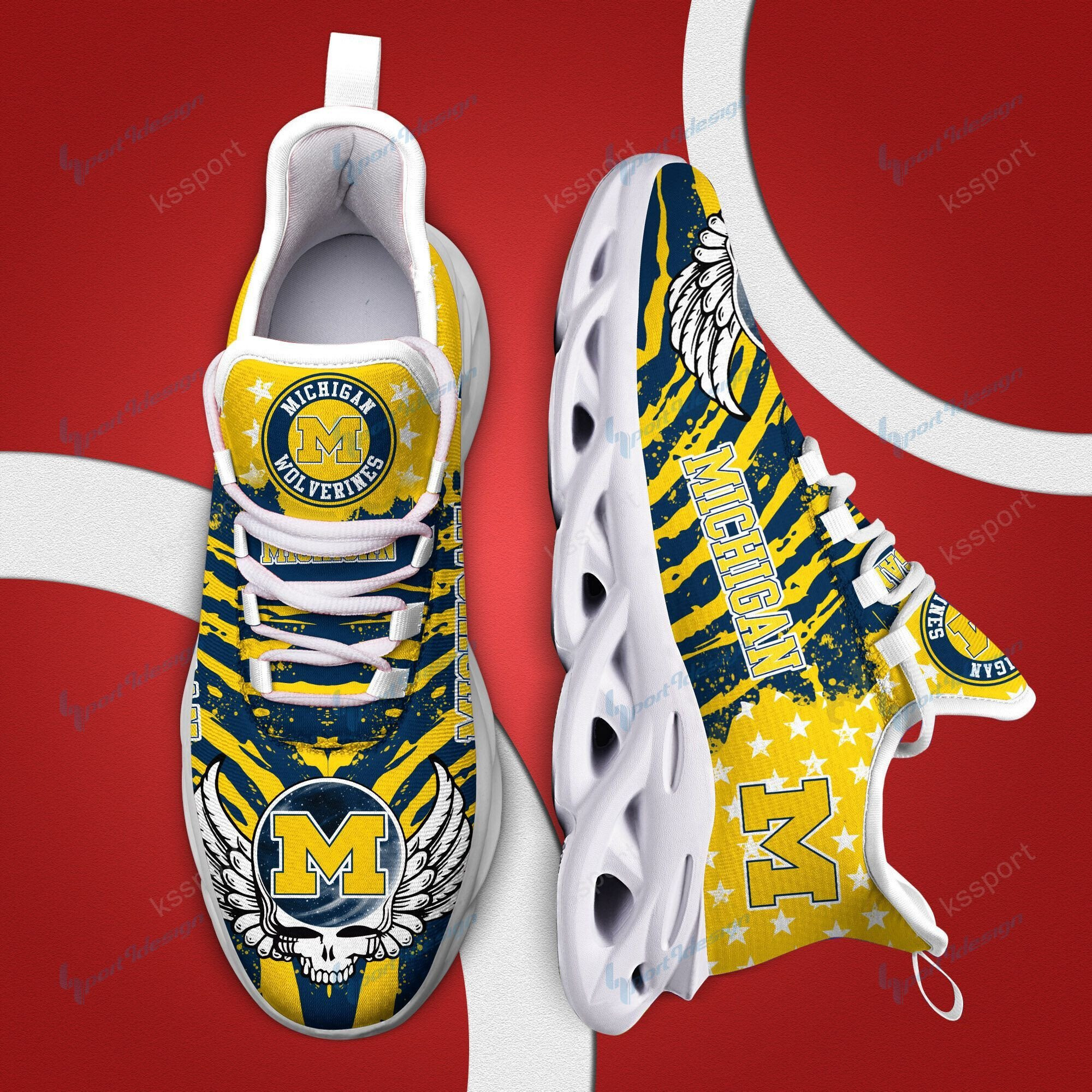 Michigan Wolverines Yezy Running Sneakers BB747