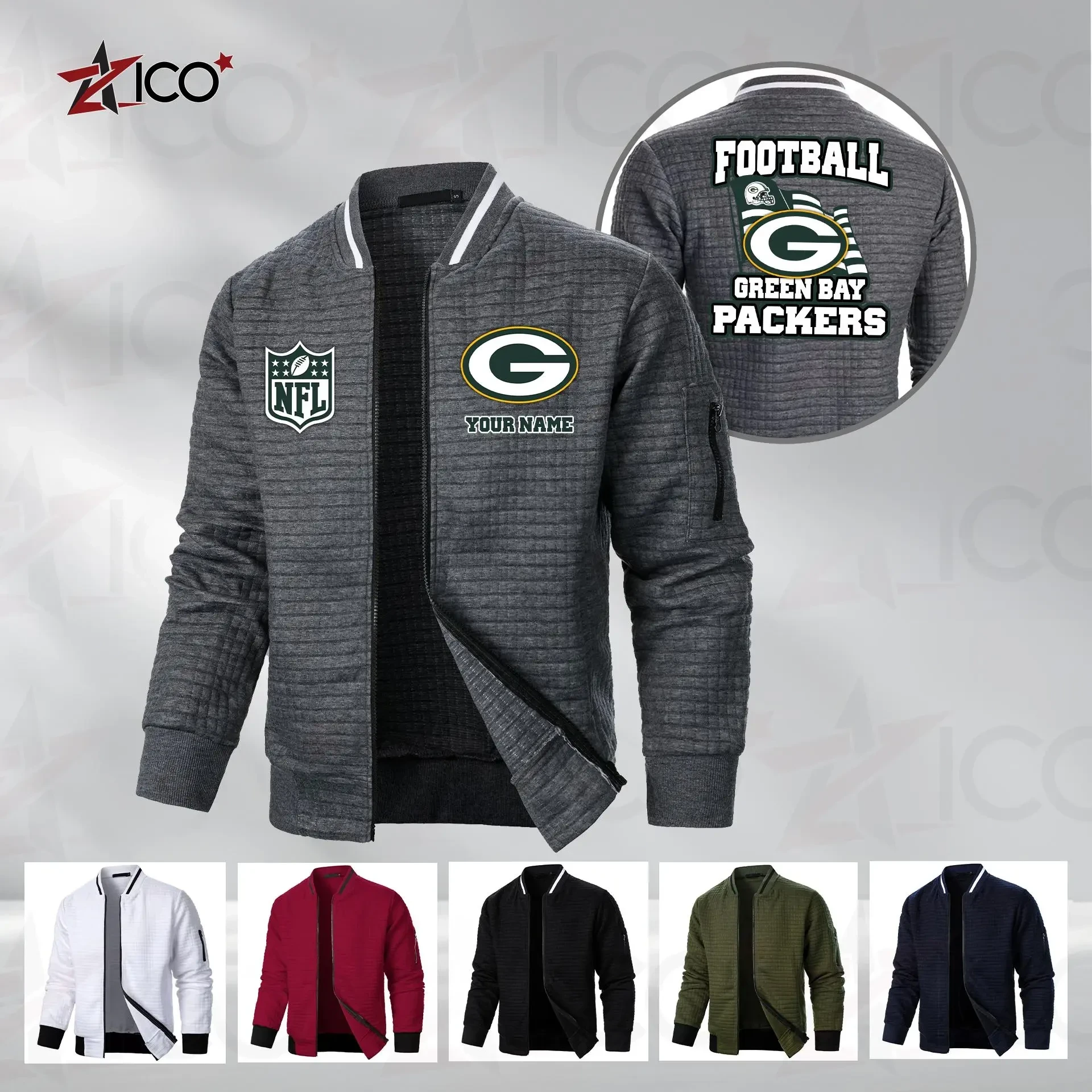 Green Bay Packers Men’s Casual Jacket For Men New Trending AZMN2DMCJK000012