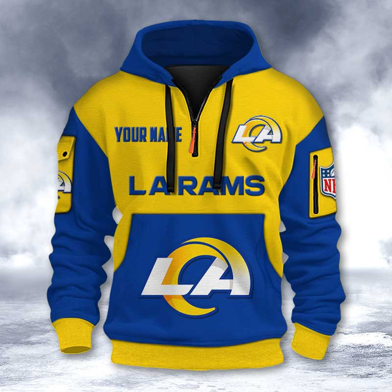 Los Angeles Rams DMHT2736 3D Half-zip Hoodie