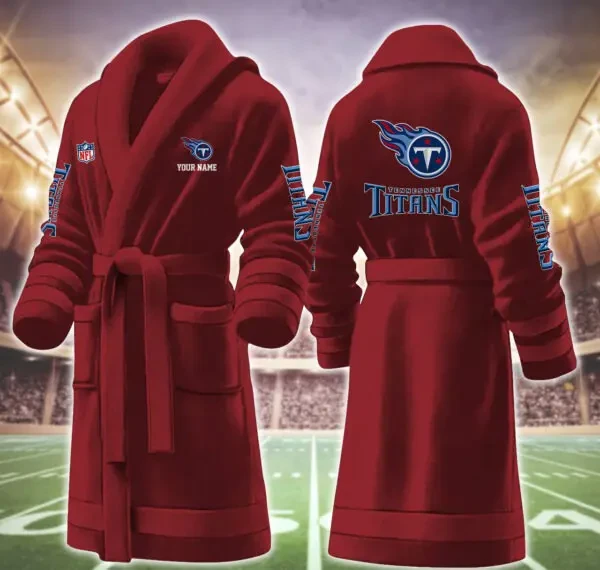 Tennessee Titans Luxurious Comfort Meets Sporty Style Bathrobe