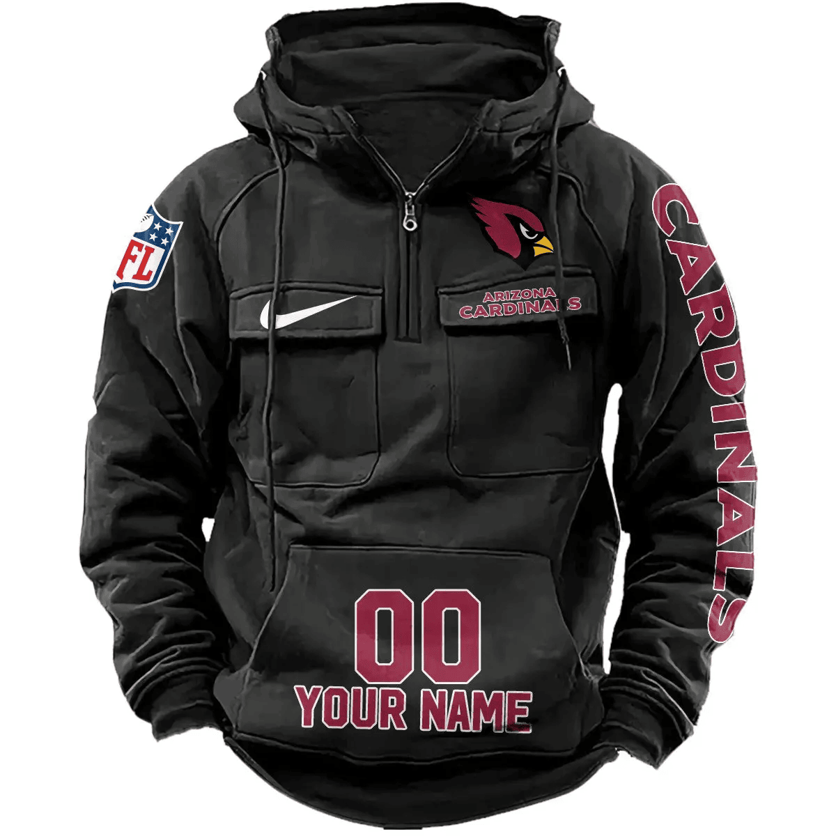 Arizona Cardinals Vintage Men Hoodie AZVMHD062
