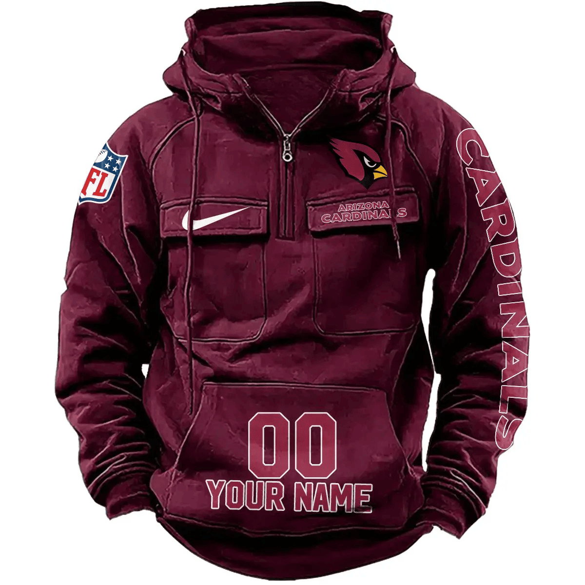 Arizona Cardinals Vintage Men Hoodie AZVMHD062