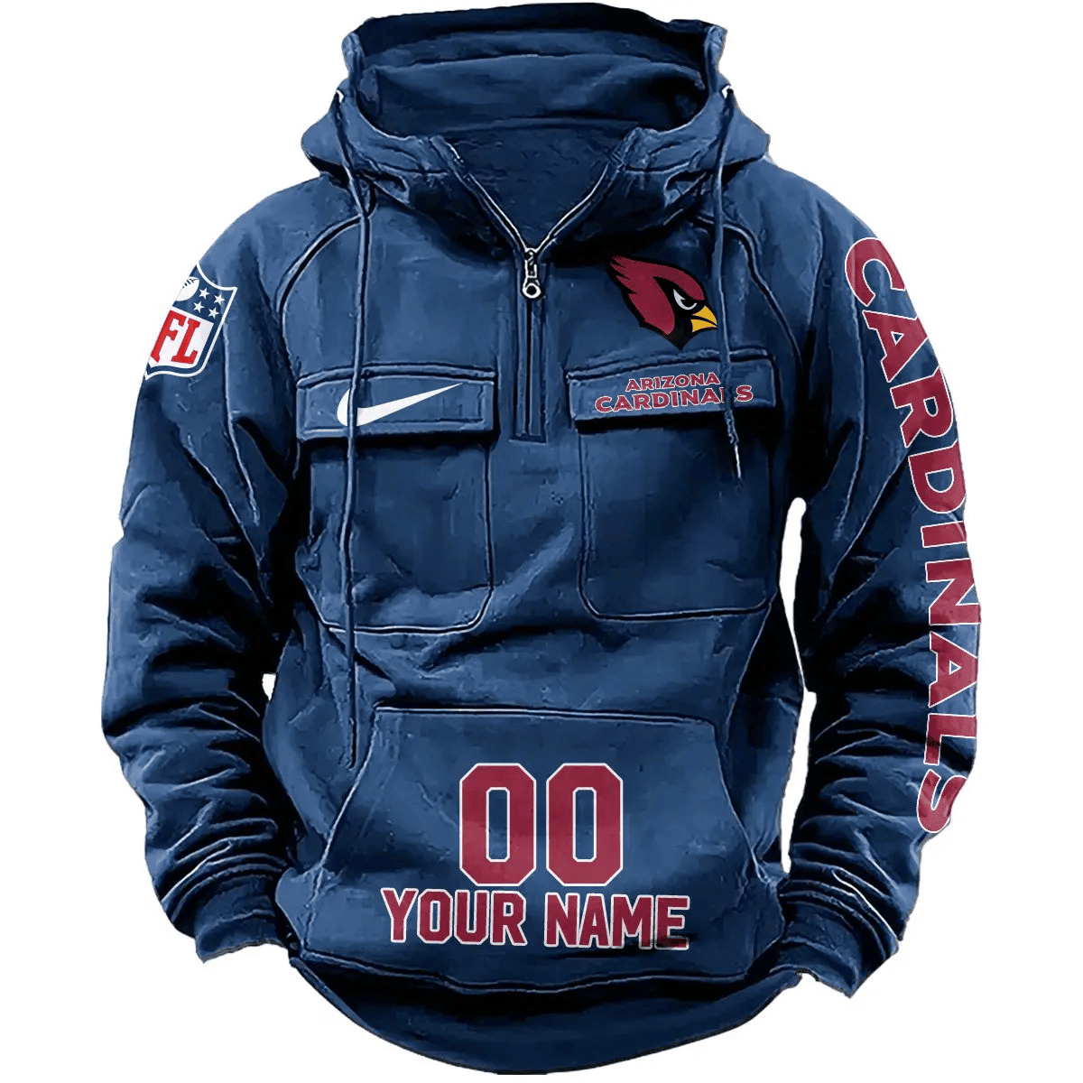 Arizona Cardinals Vintage Men Hoodie AZVMHD062