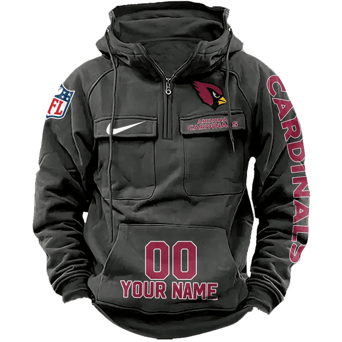 Arizona Cardinals Vintage Men Hoodie AZVMHD062