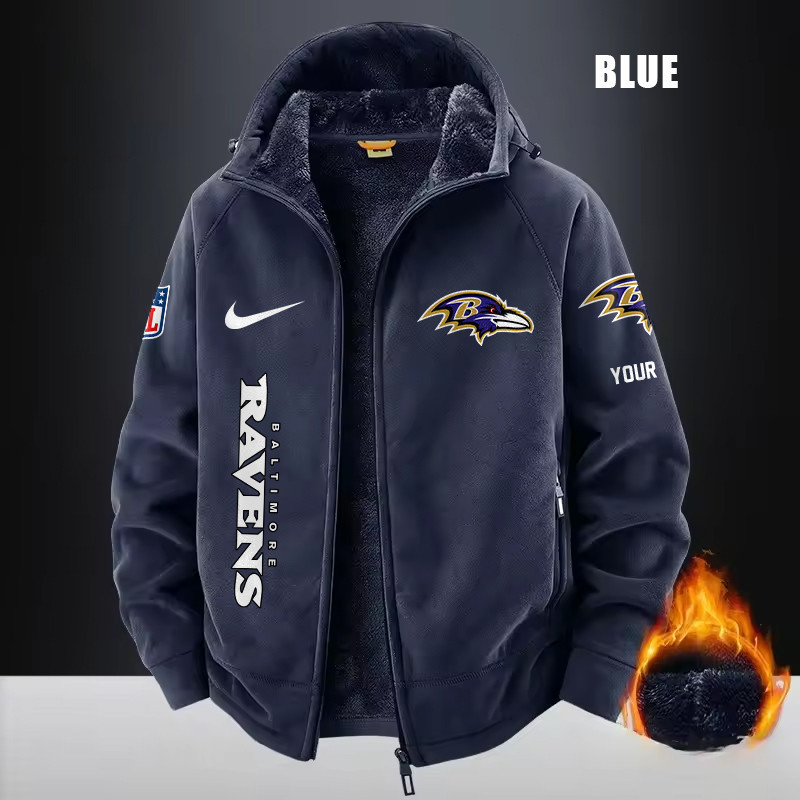 Baltimore Ravens Fleece Fashion Hooded Jacket Outdoor SPTFFHJ067