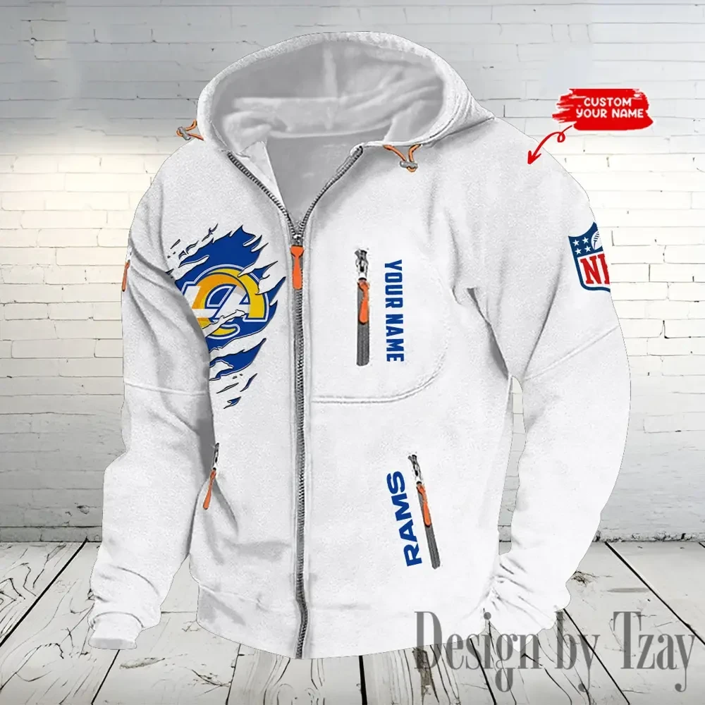 Los Angeles Rams Hooded Cardigan Zip Hoodie ANZ2DZH239