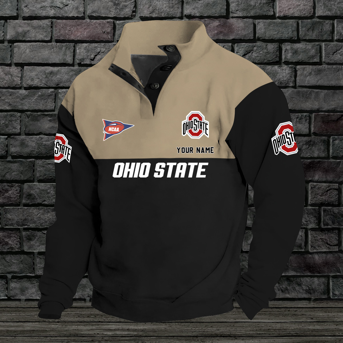 Ohio State Buckeyes Premium StandCollar GameDay Pullover Engineered Warmth & Personalized Names OHIO82266