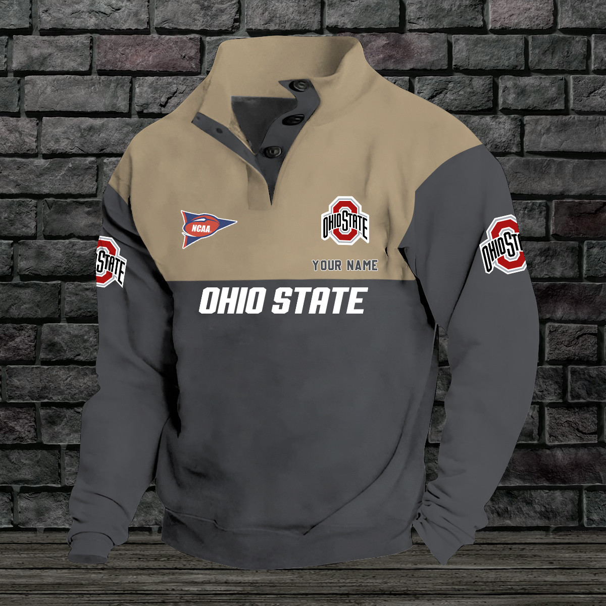 Ohio State Buckeyes Premium StandCollar GameDay Pullover Engineered Warmth & Personalized Names OHIO82266
