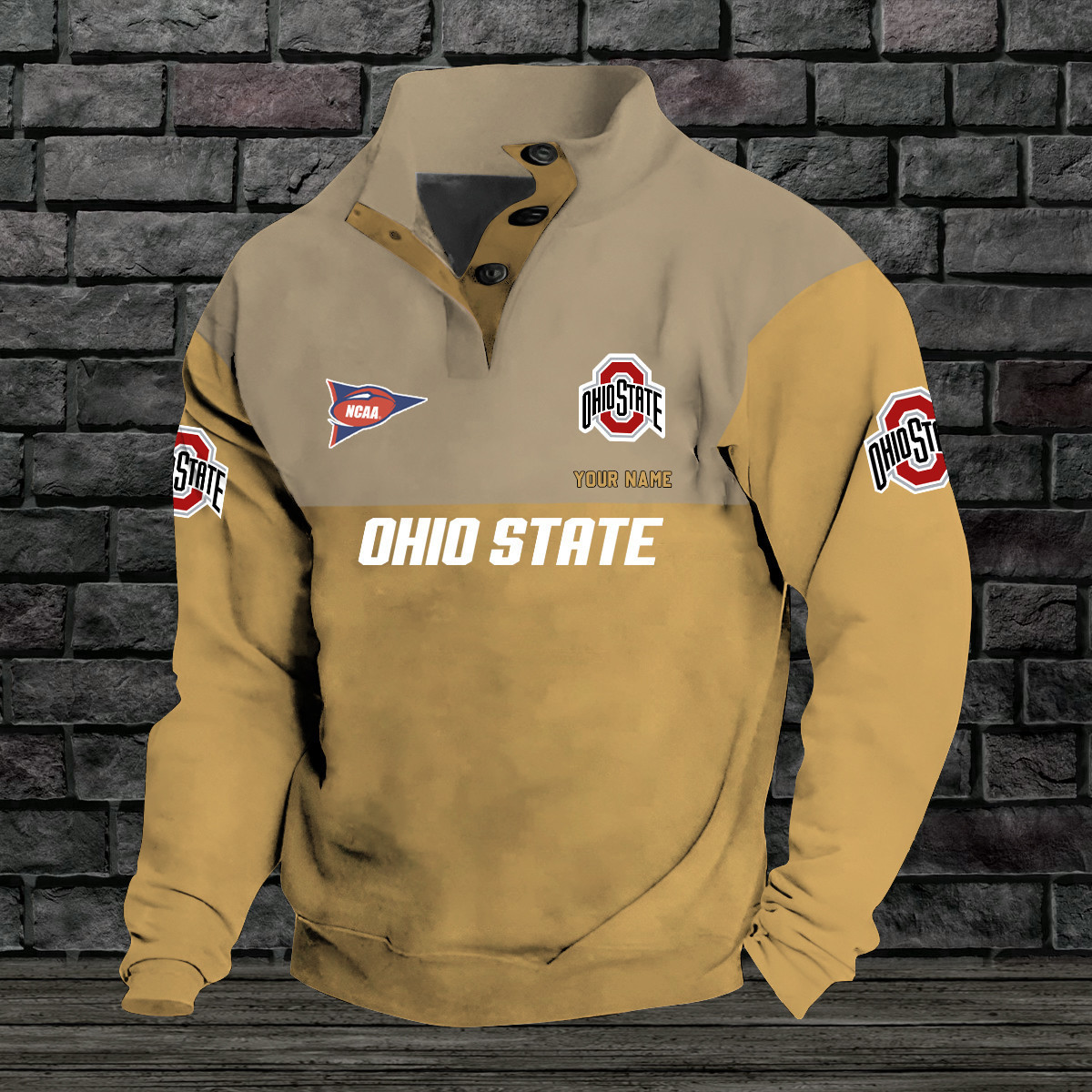 Ohio State Buckeyes Premium StandCollar GameDay Pullover Engineered Warmth & Personalized Names OHIO82266