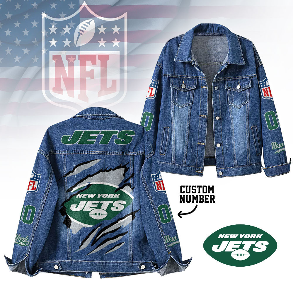 New York Jets | Premium Iconic Streetwear Denim Jacket NTH1