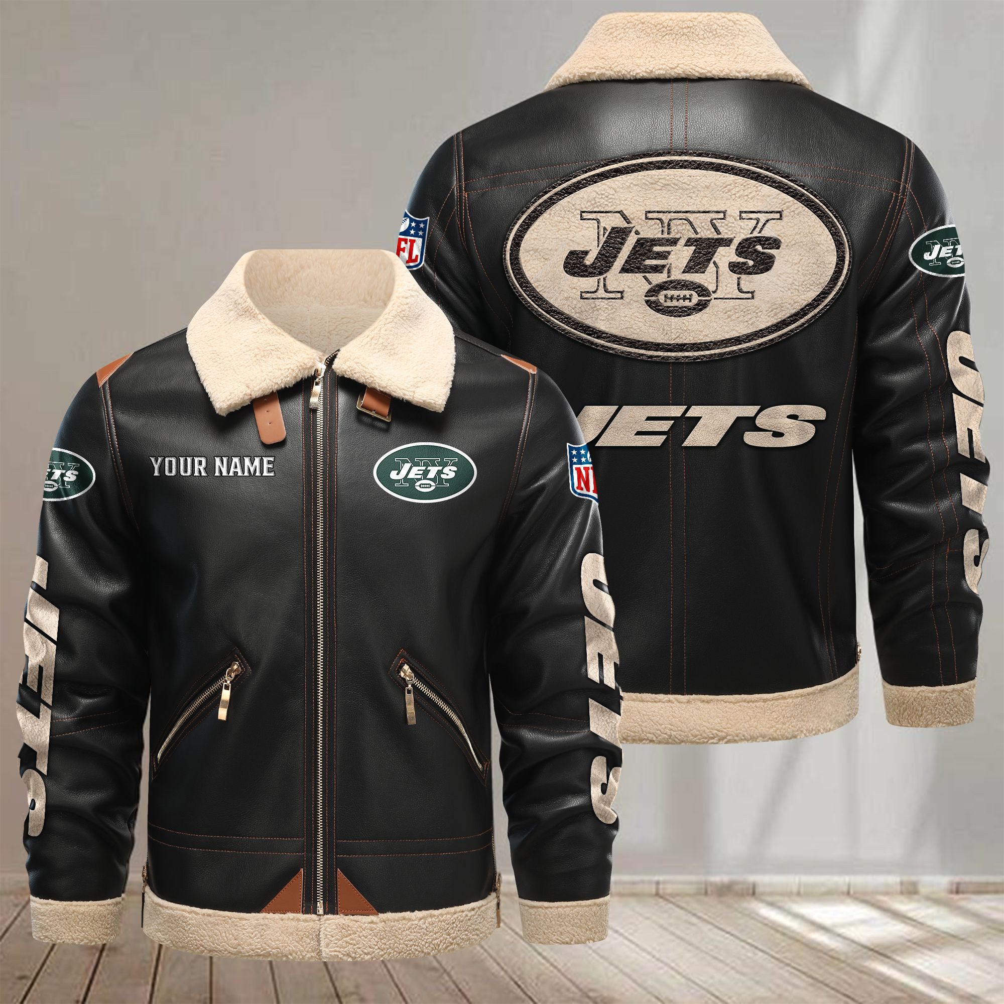 New York Jets VITPL095 Leather Jacket – Premium & Ultra-Thick Leather Jacket