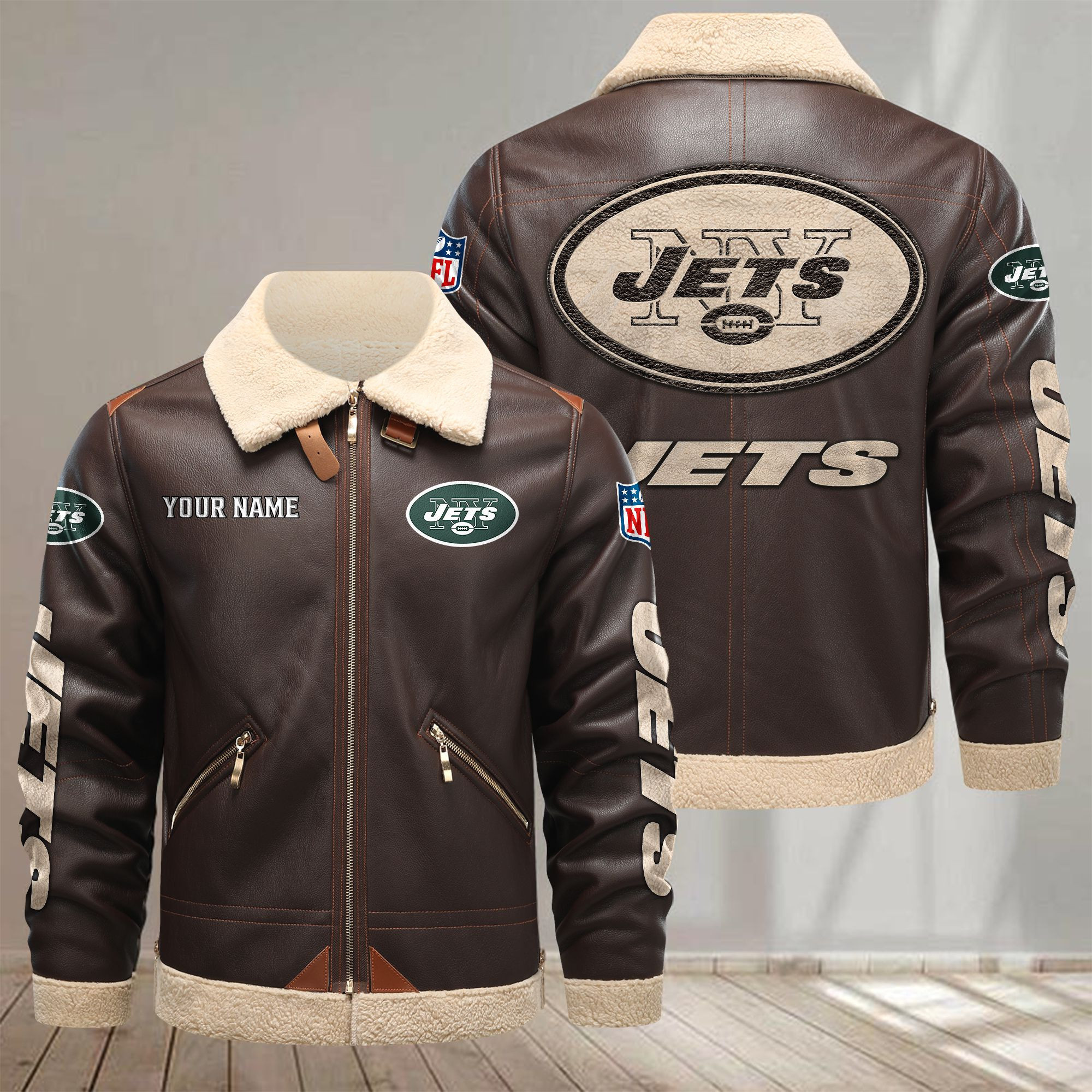 New York Jets VITPL095 Leather Jacket – Premium & Ultra-Thick Leather Jacket