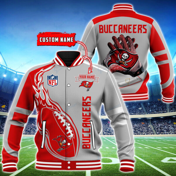 Tampa Bay Buccaneers Personalized Baseball Jacket BG30