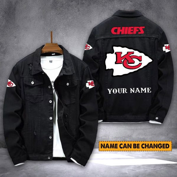 Kansas City Chiefs Personalized Premium Denim Jacket S9DJ002