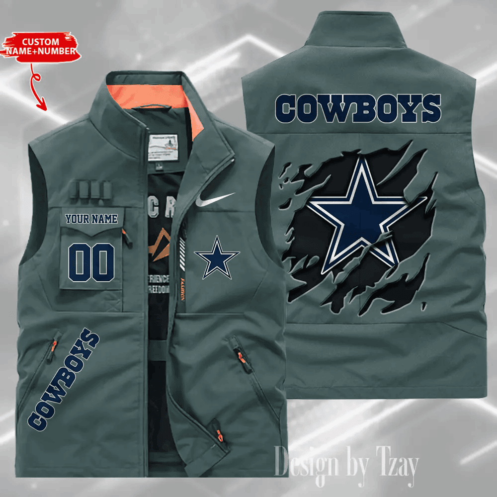 Dallas Cowboys Sleeveless Jacket Multicolor S9SLJK074