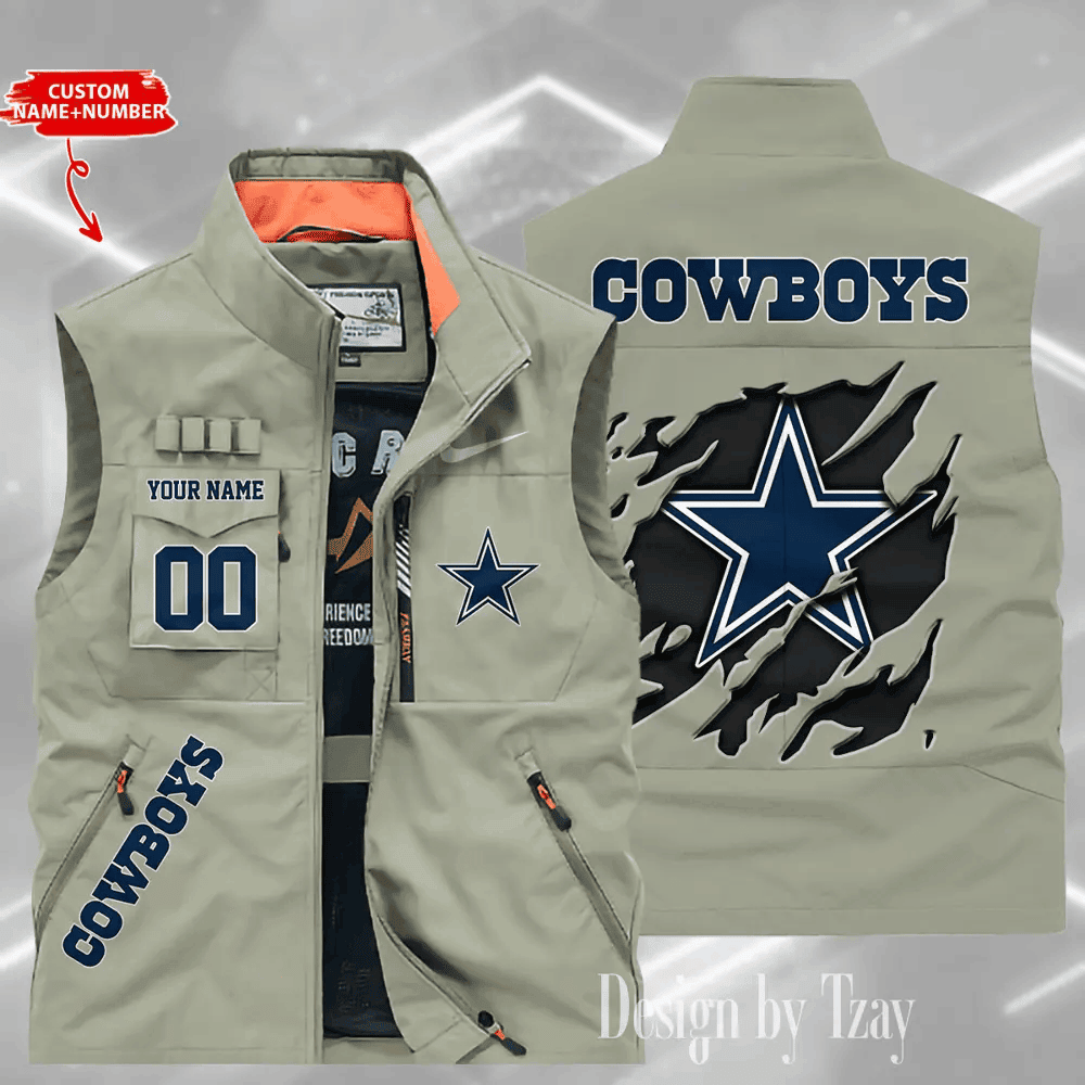 Dallas Cowboys Sleeveless Jacket Multicolor S9SLJK074