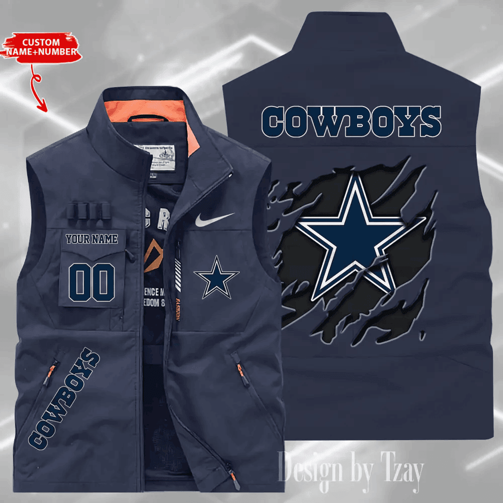 Dallas Cowboys Sleeveless Jacket Multicolor S9SLJK074