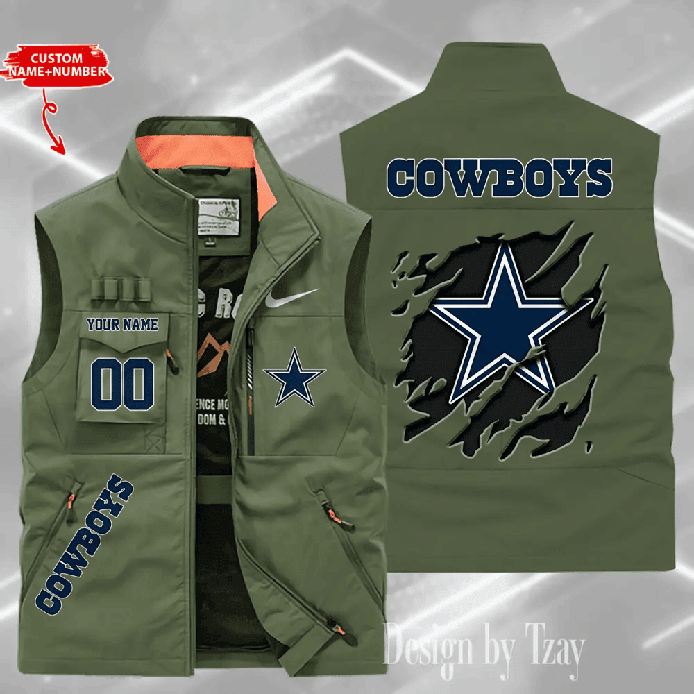 Dallas Cowboys Sleeveless Jacket Multicolor S9SLJK074