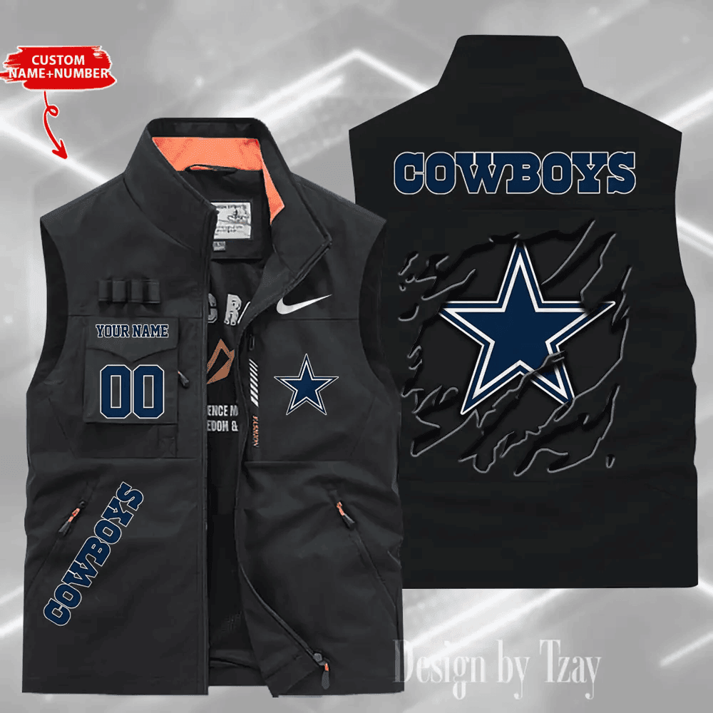 Dallas Cowboys Sleeveless Jacket Multicolor S9SLJK074