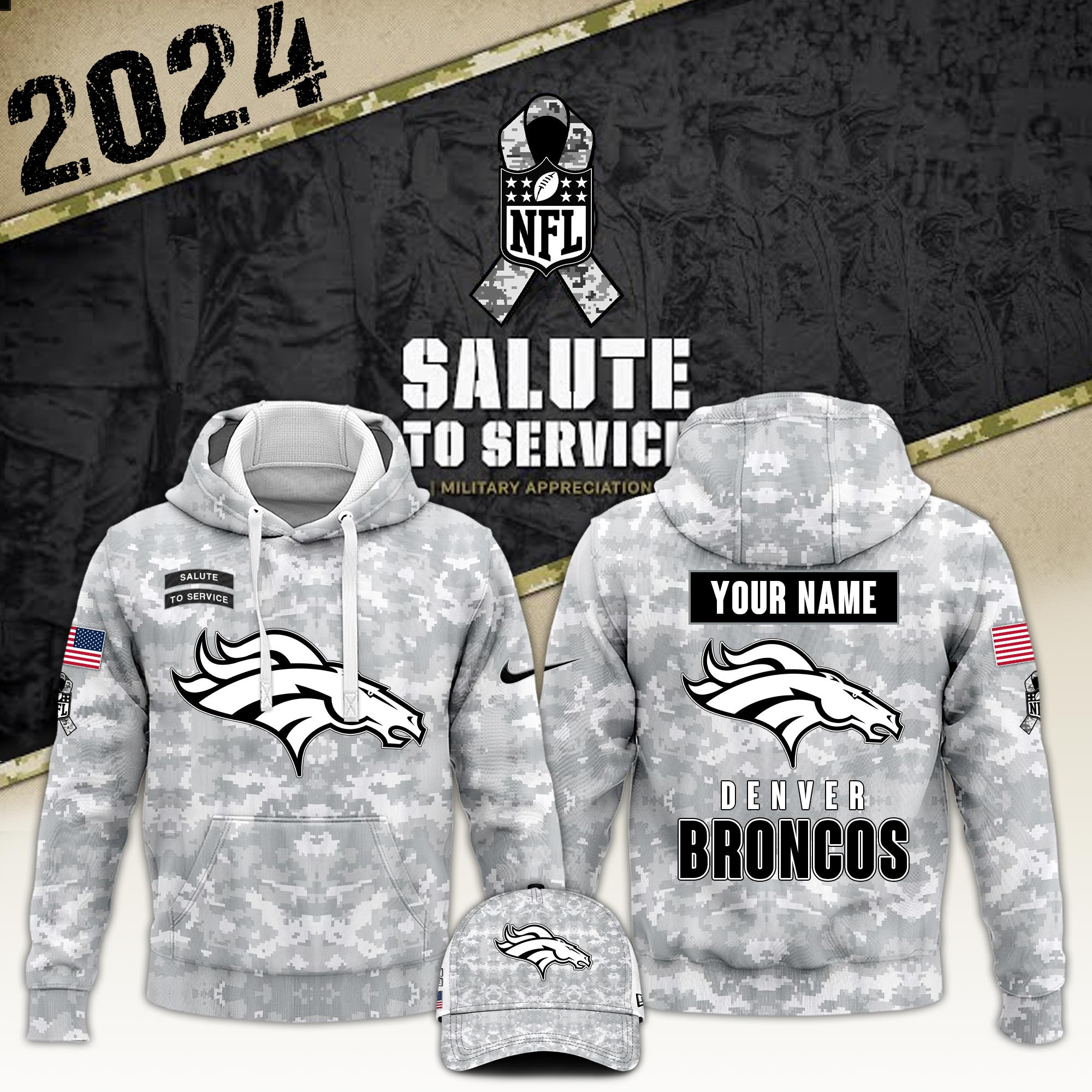 Denver Broncos Veterans Day Hoodie VTR4429