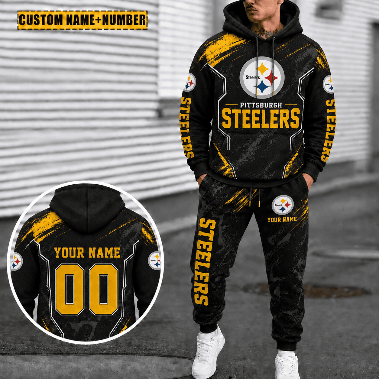 Pittsburgh Steelers Personalized Combo Hoodie And Sweatpants Gift For Fan VAN3112