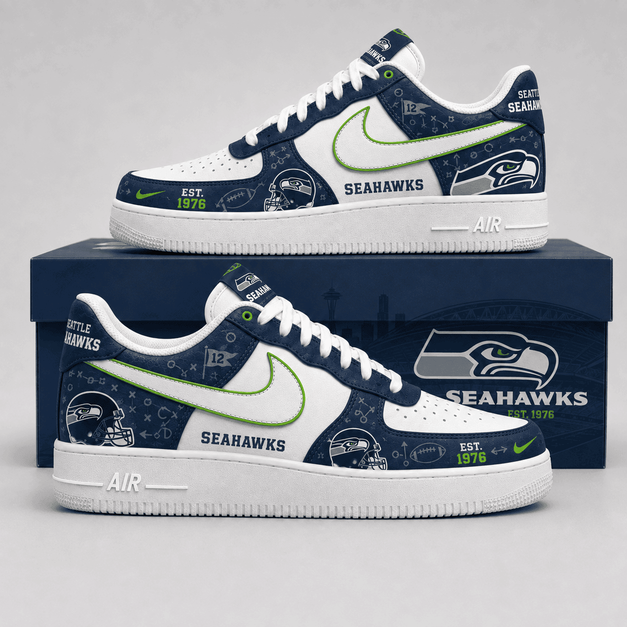 Seattle Seahawks | Premium NFL Game Ready Fan AF1 Shoes - VA35220
