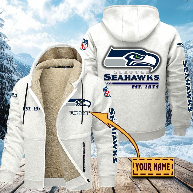 Seattle Seahawks Premium Sherpa-Lined Winter Hoodie – Personalized Edition VITZC099