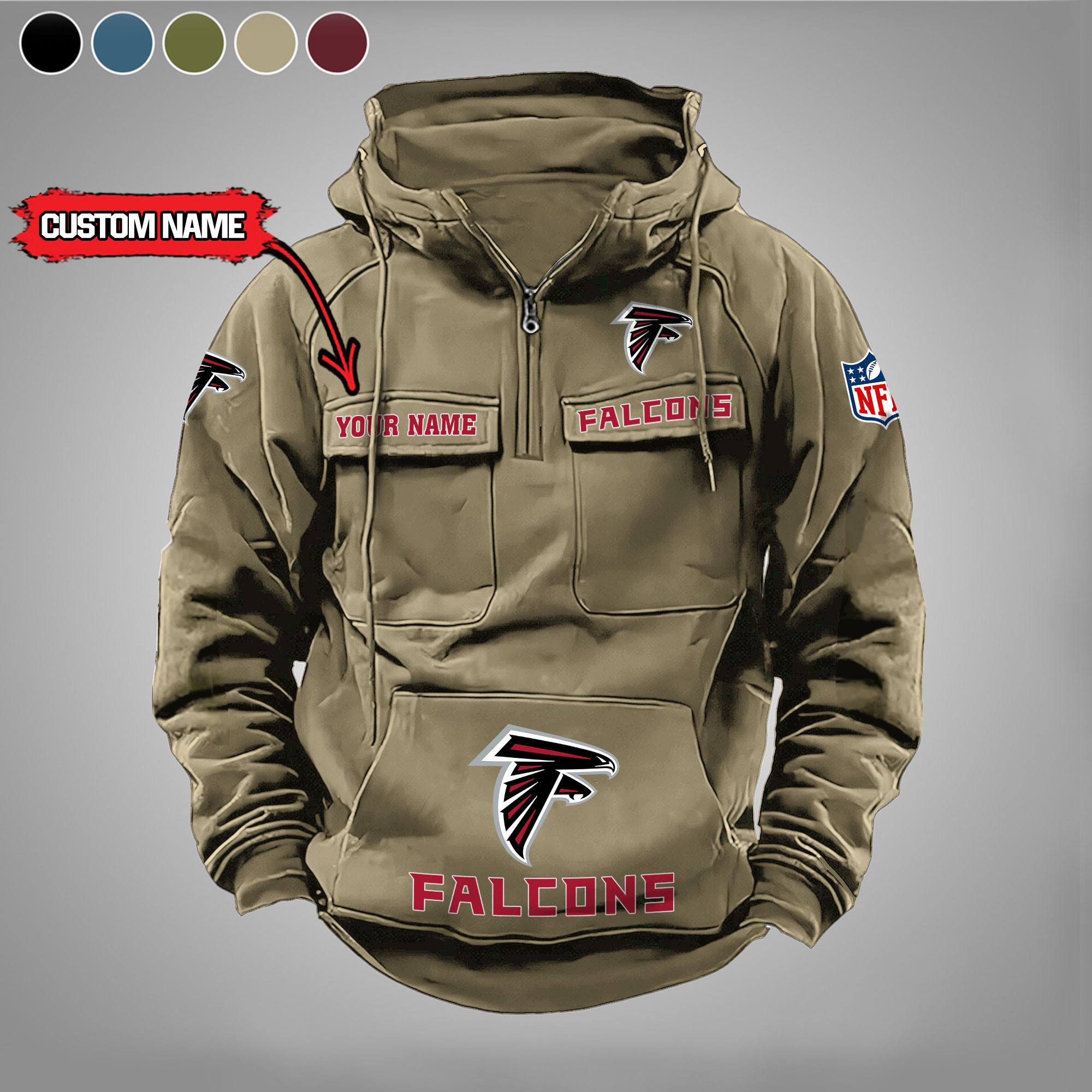 Atlanta Falcons Vintage Men Hoodie AZVMHD025