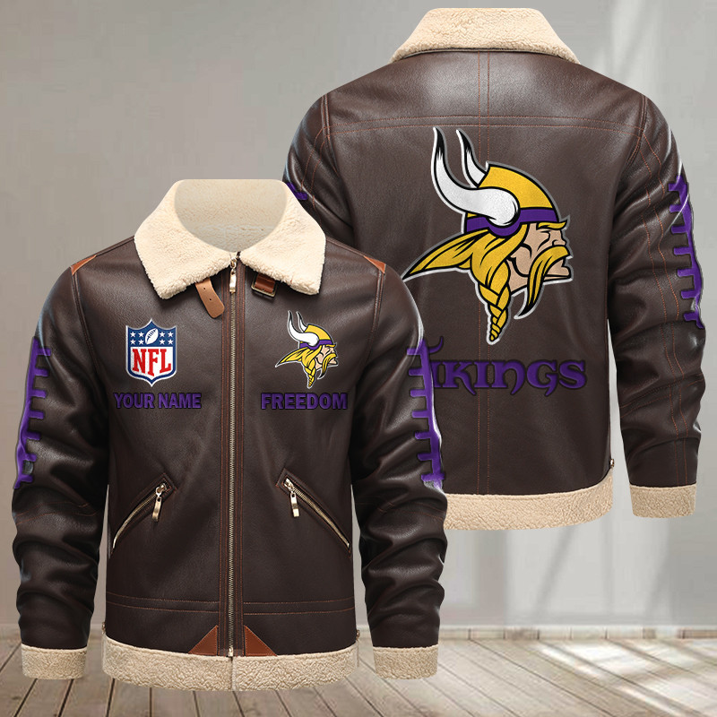Minnesota Vikings DMLK1148 Leather Jacket – Premium & Ultra-Thick Leather Jacket