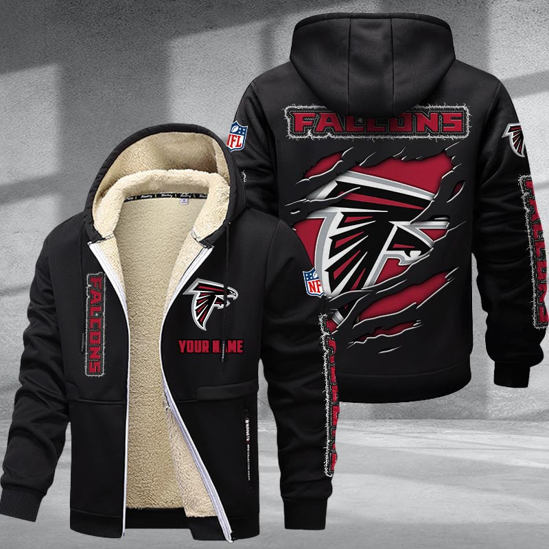 Atlanta Falcons DMTZ0355 Premium Sherpa-Lined Winter Hoodie – Personalized Edition