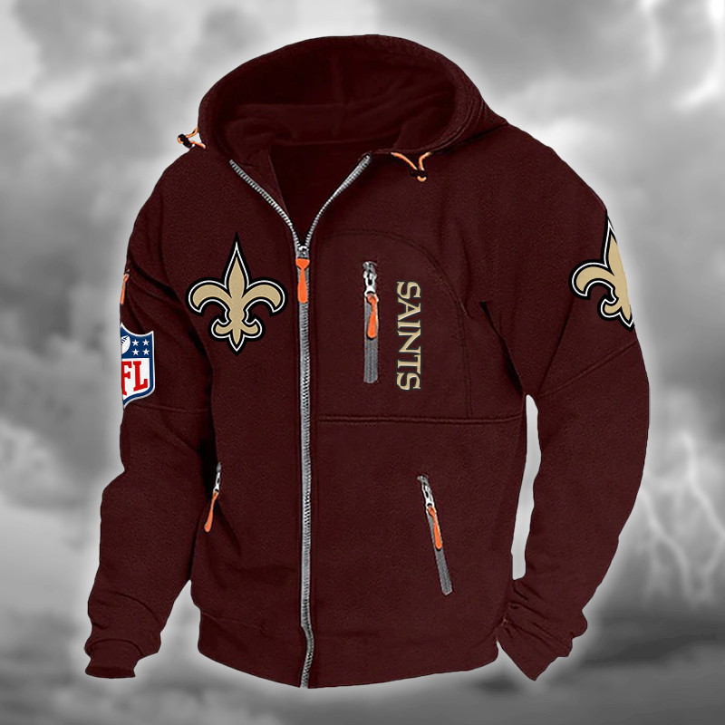 New Orleans Saints DMCD0674 Hooded Cardigan Jacket