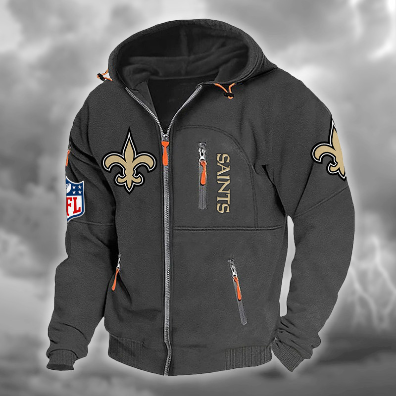 New Orleans Saints DMCD0674 Hooded Cardigan Jacket