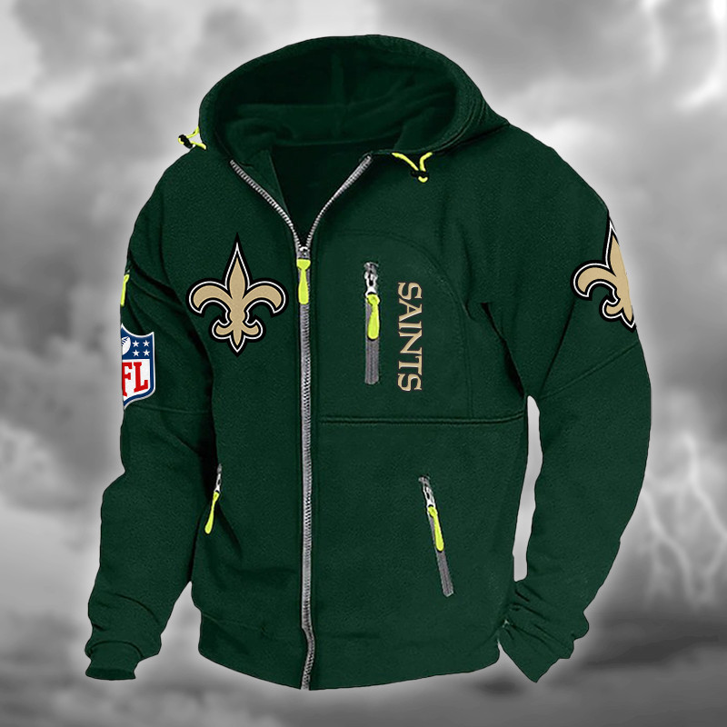 New Orleans Saints DMCD0674 Hooded Cardigan Jacket