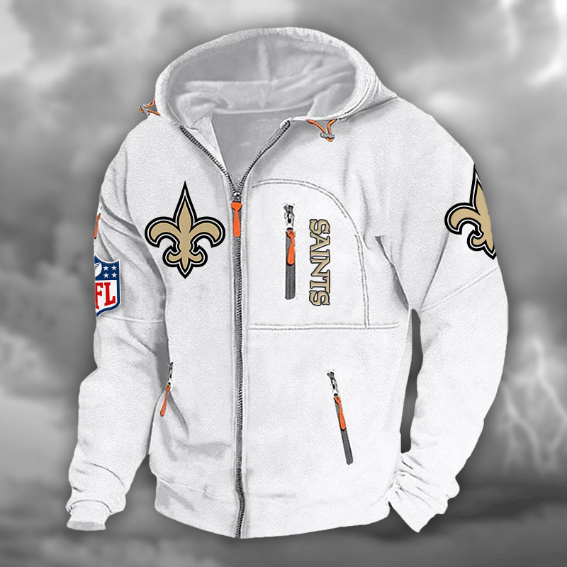 New Orleans Saints DMCD0674 Hooded Cardigan Jacket