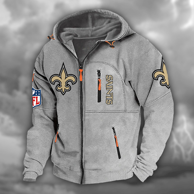 New Orleans Saints DMCD0674 Hooded Cardigan Jacket